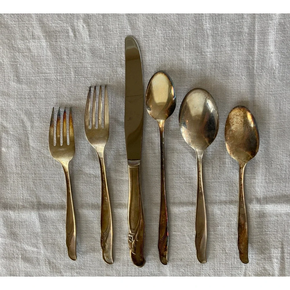 35 PC WM Rogers International Exquisite Reinforced Silverplate w Iced Tea Spoons